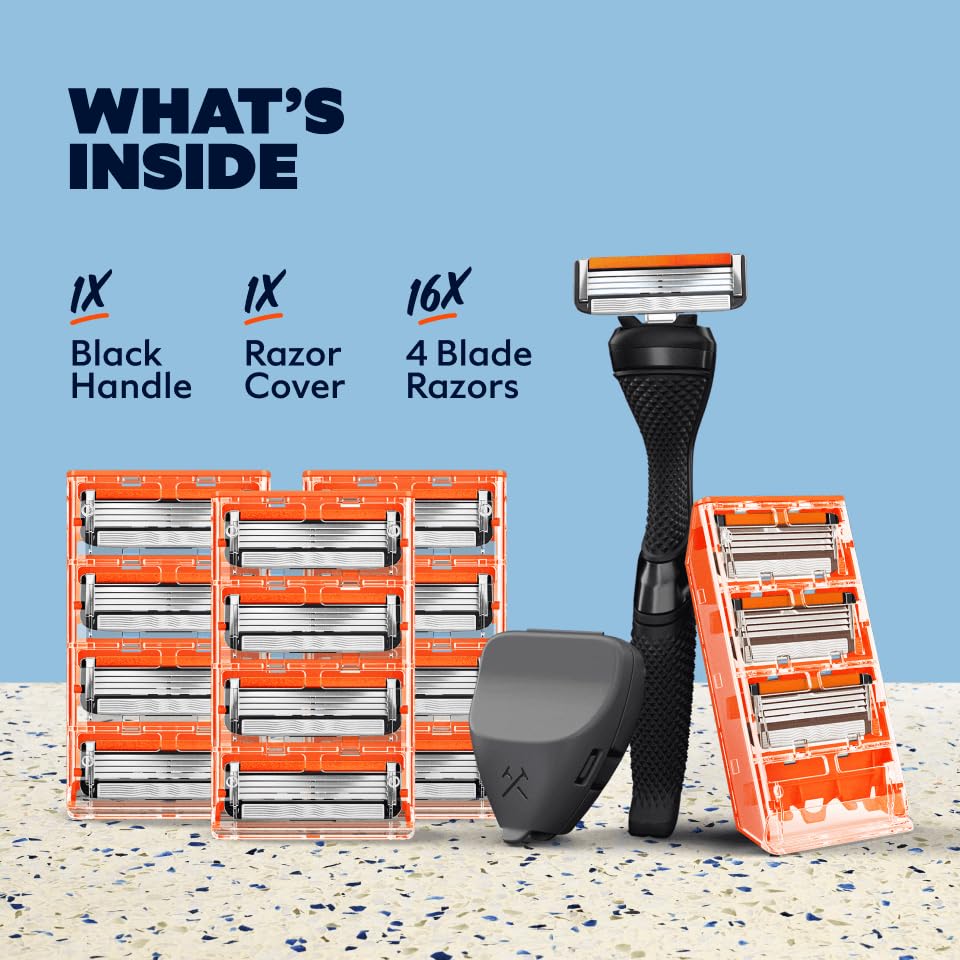 Dollar Shave Club handle close-up diamond grip for secure control