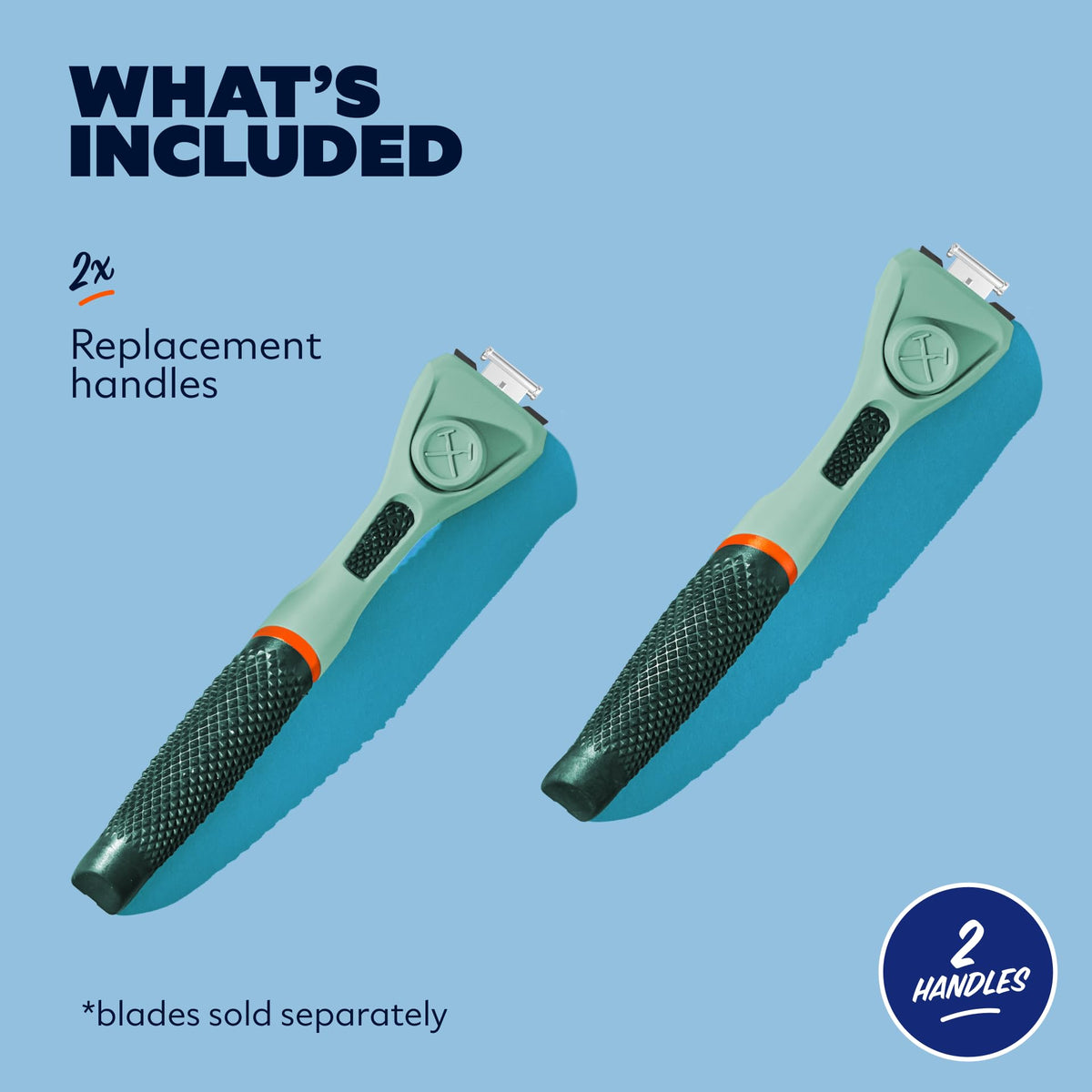 Dollar Shave Club close-up of 360 diamond grip for secure wet-hand control