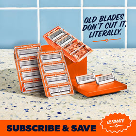 Dollar Shave Club in-bathroom lifestyle demonstrating smooth shaving routine