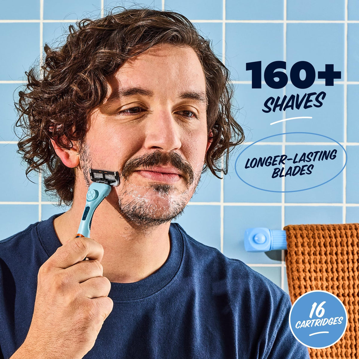 Dollar Shave Club lubricant strip detail improving glide and reducing irritation