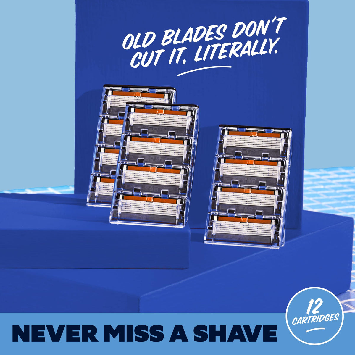 Dollar Shave Club lubricant strip texture for smoother glide and comfort