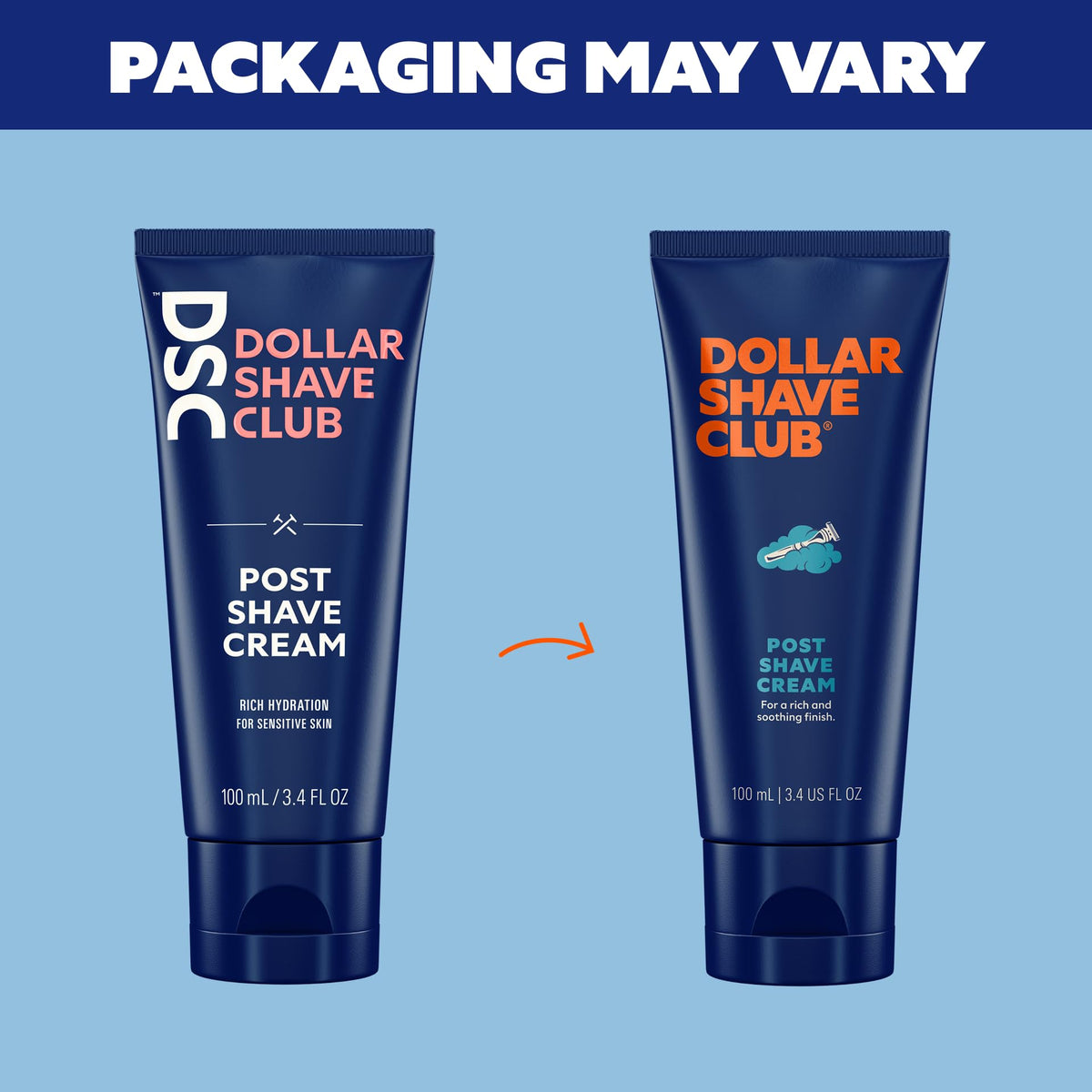 Dollar Shave Club two-pack boxed display emphasizing value and ready storage