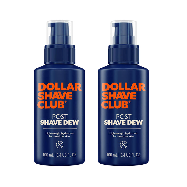 Dollar Shave Club bottle front packaging showing product and size benefit
