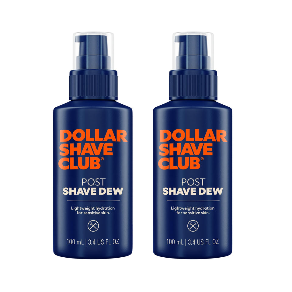 Dollar Shave Club bottle front packaging showing product and size benefit