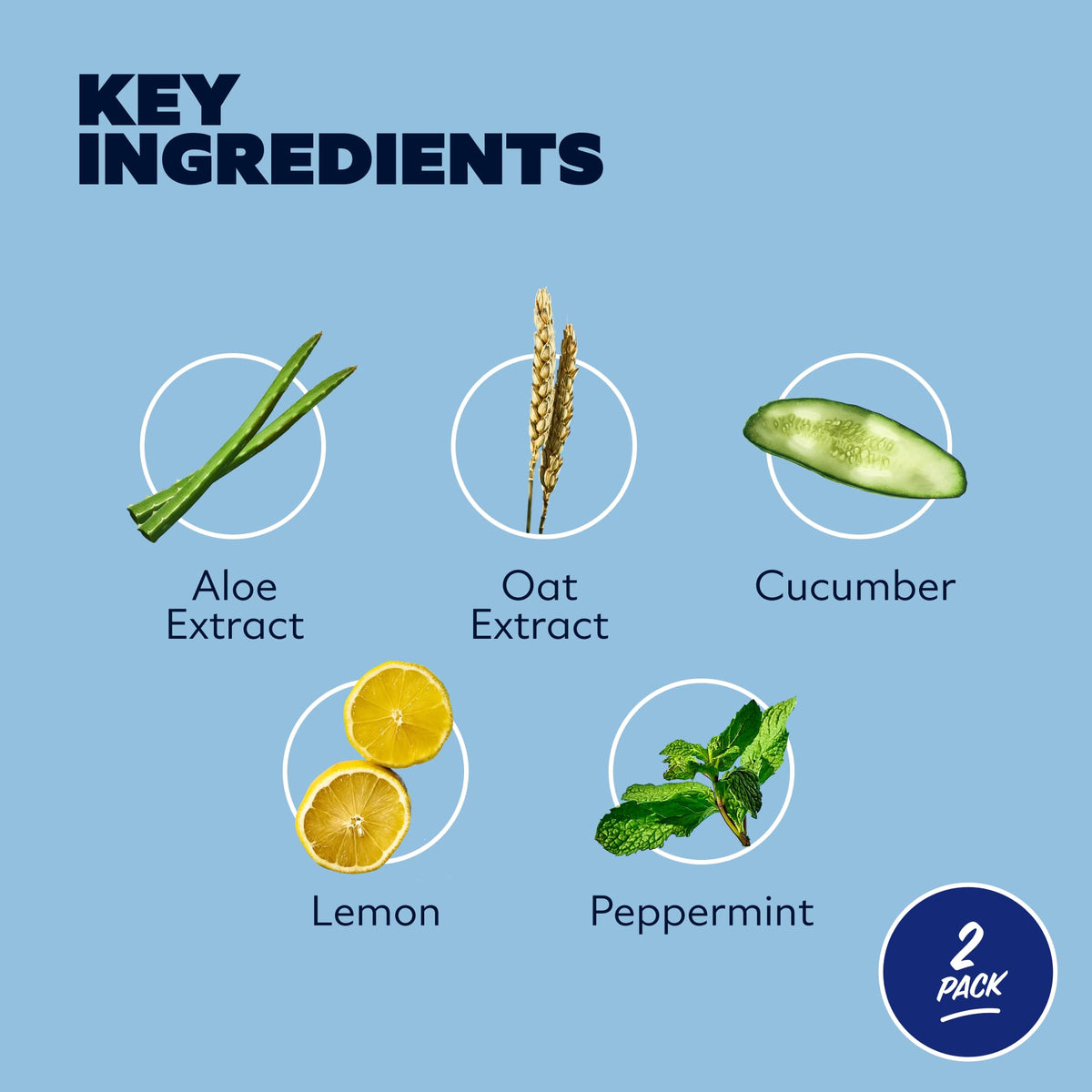 Dollar Shave Club ingredients label highlighting botanical extracts benefit