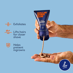 Dollar Shave Club close-up of scrub texture highlighting exfoliant particles