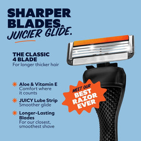 Dollar Shave Club kit inside a travel pouch illustrating portability benefit