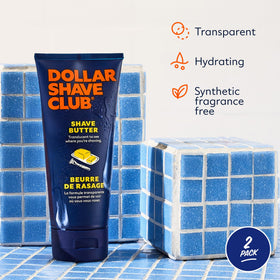 Dollar Shave Club close-up of cap being squeezed, quick dispense for precise use