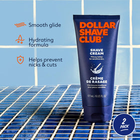 Dollar Shave Club close-up of whipped shave cream texture showing creamy cushion for smooth shaves