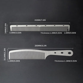 Dolmifapro comb used by barber showing heat-resistant durability and precise sectioning