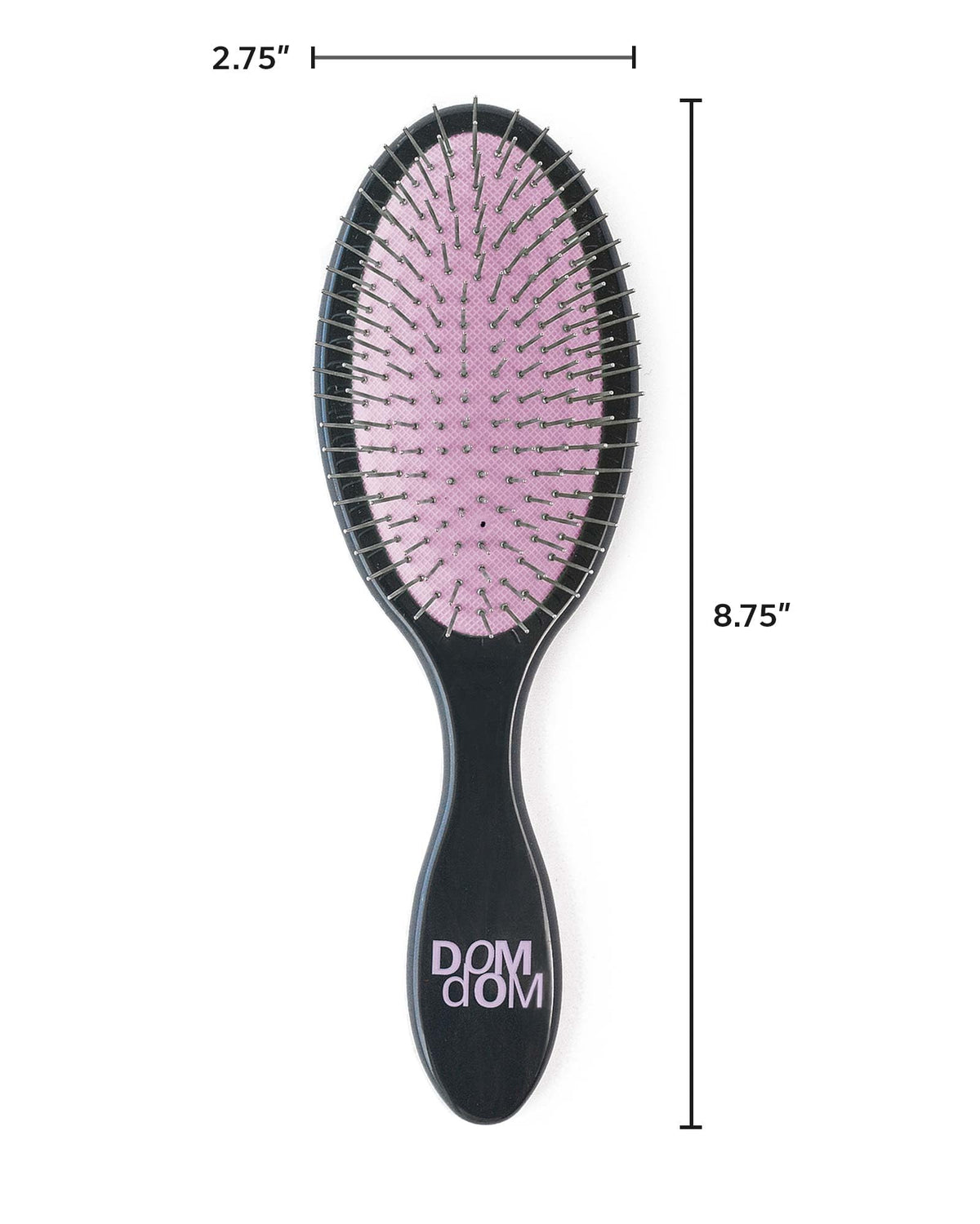 Dom Dom brush being used in shower on damp hair for fast detangling