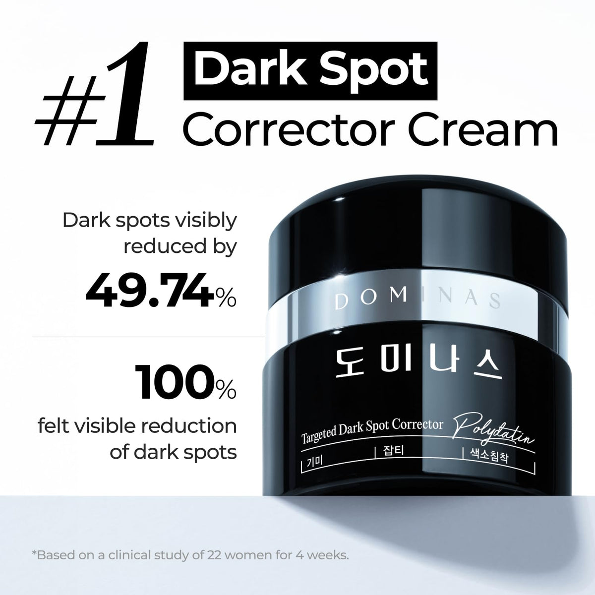 DOMINAS active ingredients TXA niacinamide bakuchiol displayed to highlight brightening benefits