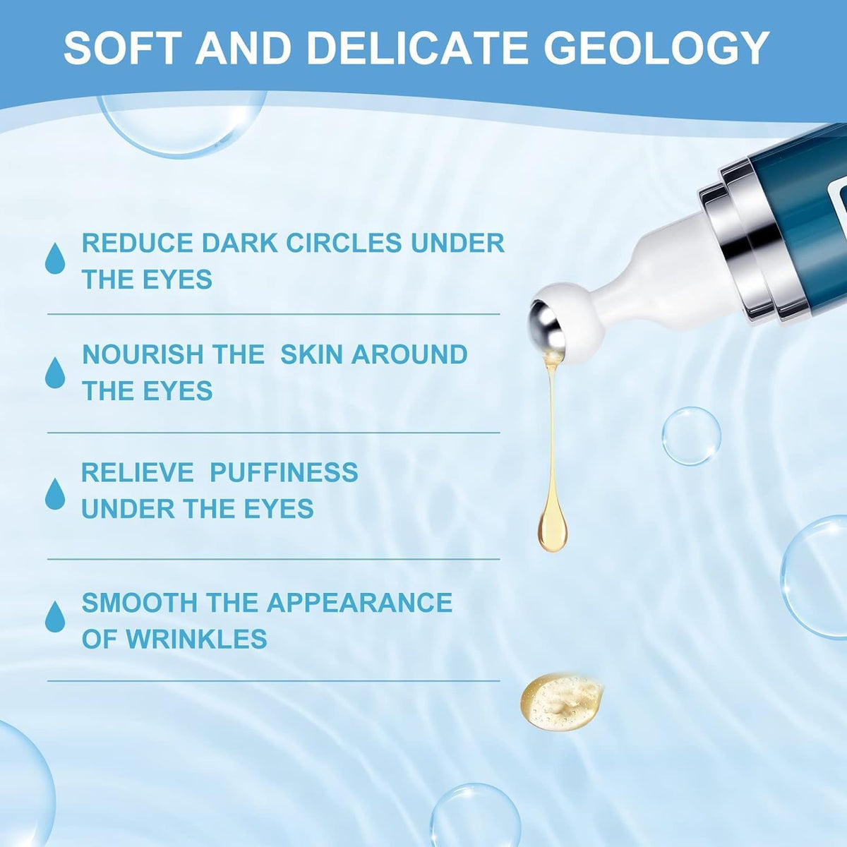 Dongyu serum droplet on skin highlighting lightweight absorption benefit
