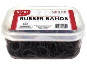 DONNA front packaging showing 1000 black bands and storage case for bulk convenience