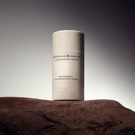 Donna Karan Cashmere Mist label detail focused on brand name and product clarity