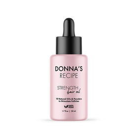 Donna's Recipe front bottle view showing packaging and compact 1.7 oz size benefit