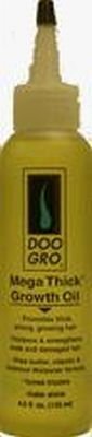 DOO GRO front packaging showing bottle and label, highlights frizz control benefit