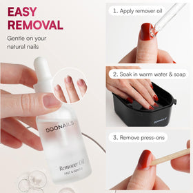 DOONAILS nails next to coin to show scale for extra short square length clarity