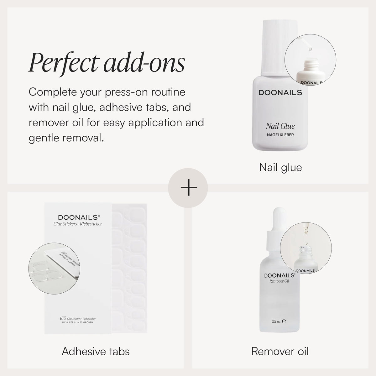 DOONAILS side profile showing soft-gel thickness for flexible, lightweight wear benefit