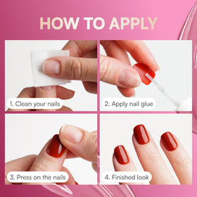 DOONAILS close-up of glue bonding a nail tip for long-lasting wear
