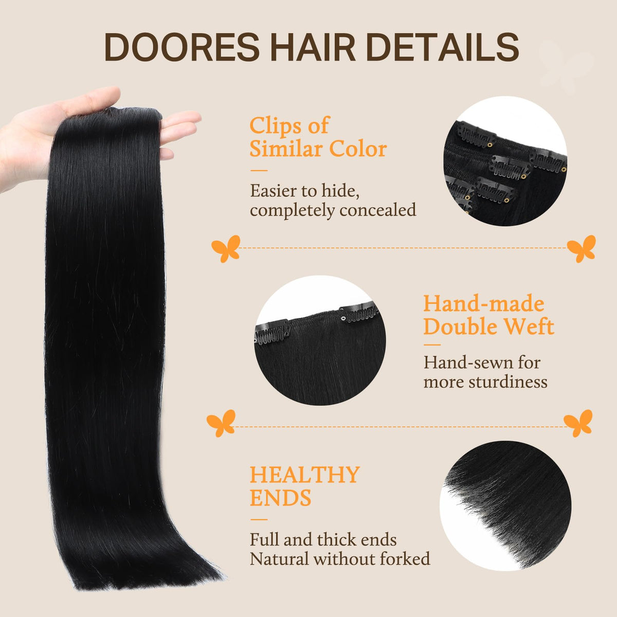DOORES double-layer weft detail showing strong handmade construction benefit