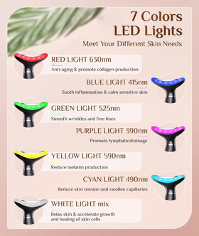 Dopsikn close-up of LED head showing seven-color lights for customizable therapy