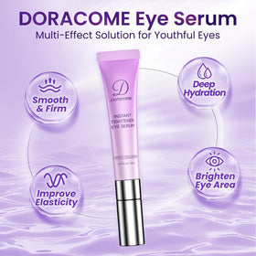 Doracome application under eye demo demonstrating gentle patting technique