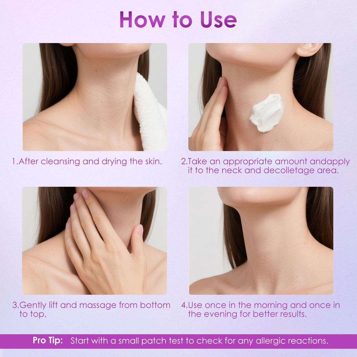 Doracome cream on décolleté lifestyle shot showing natural everyday use