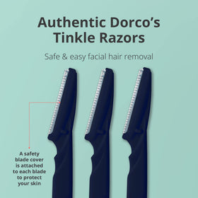 DORCO Line-Up Razor handle detail highlighting textured grip for steady control benefit