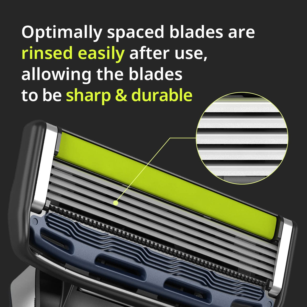 DORCO open blade design being rinsed to show easy cleaning and longevity