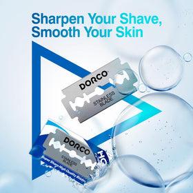 Dorco ST300 box displayed open to show the 100 blades for value