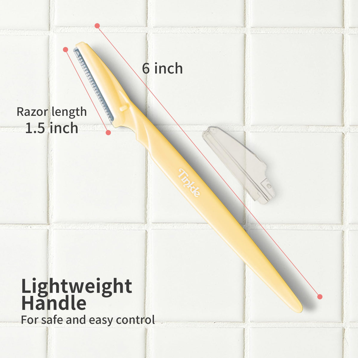 DORCO tool in use removing peach fuzz for smoother makeup finish