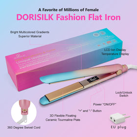 DORISILK placed in travel bag lifestyle scene showing portability and dual voltage