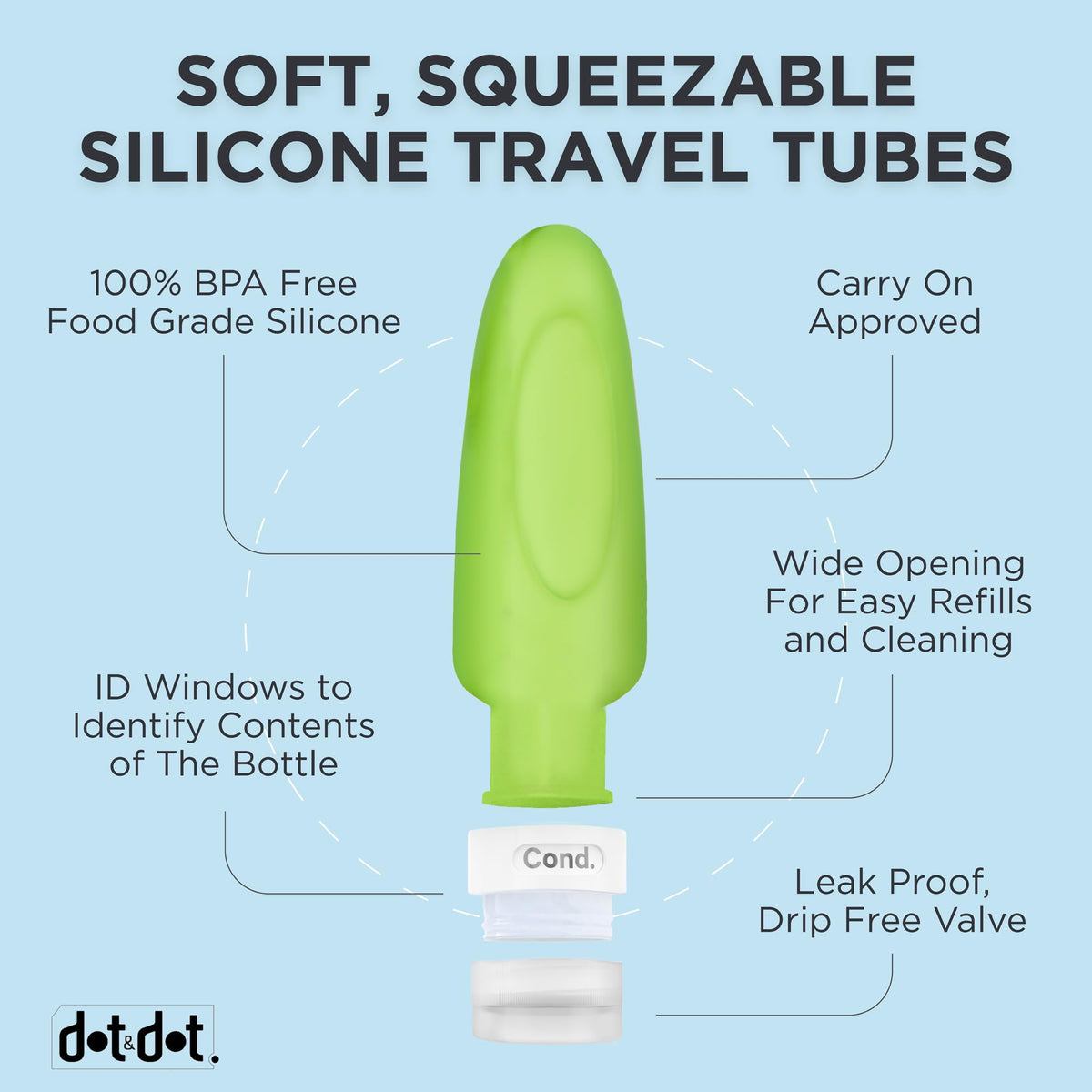 dot&dot wide mouth refill view for quick filling and easy cleaning