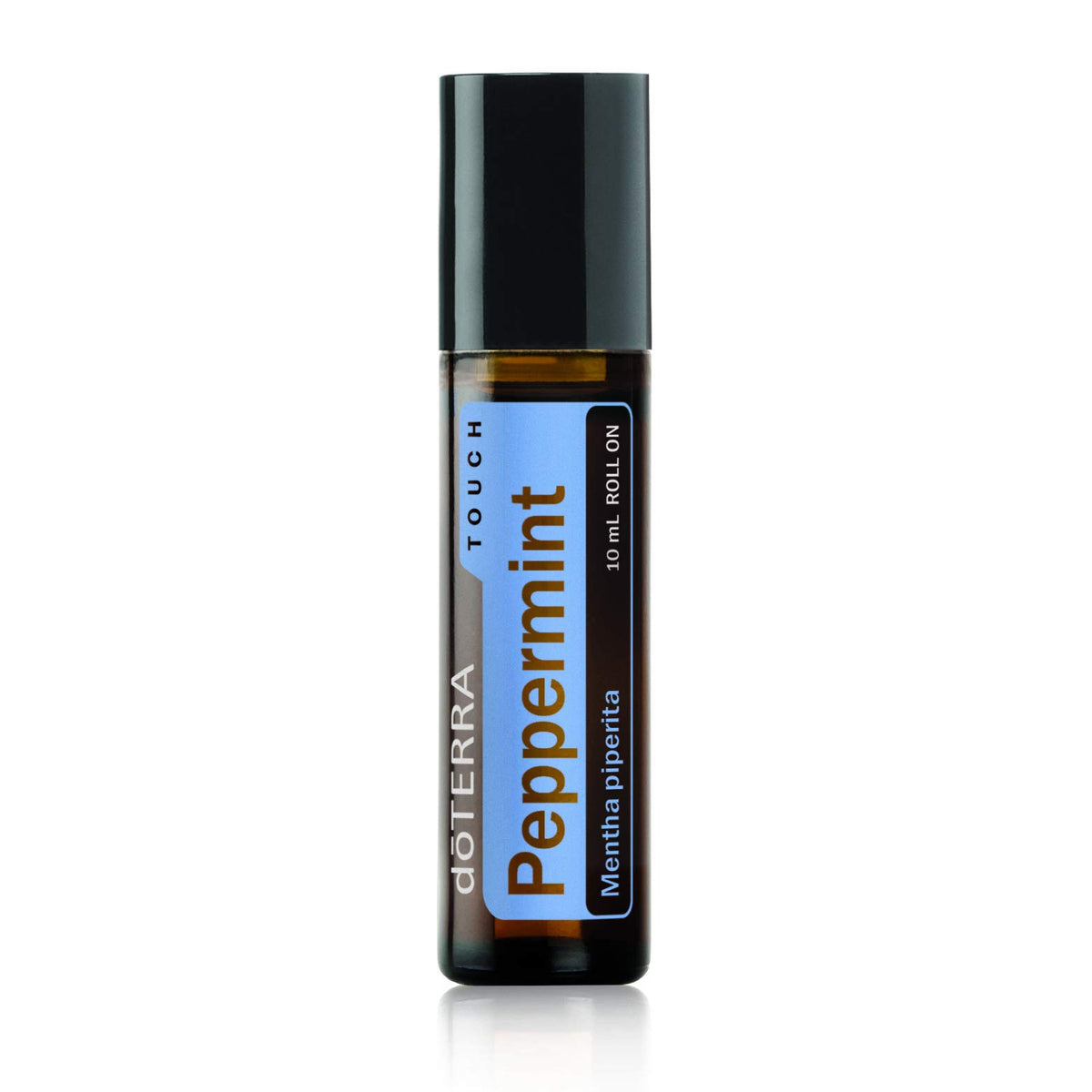 doTERRA Peppermint Touch roll-on front view showing compact portable design for refreshment