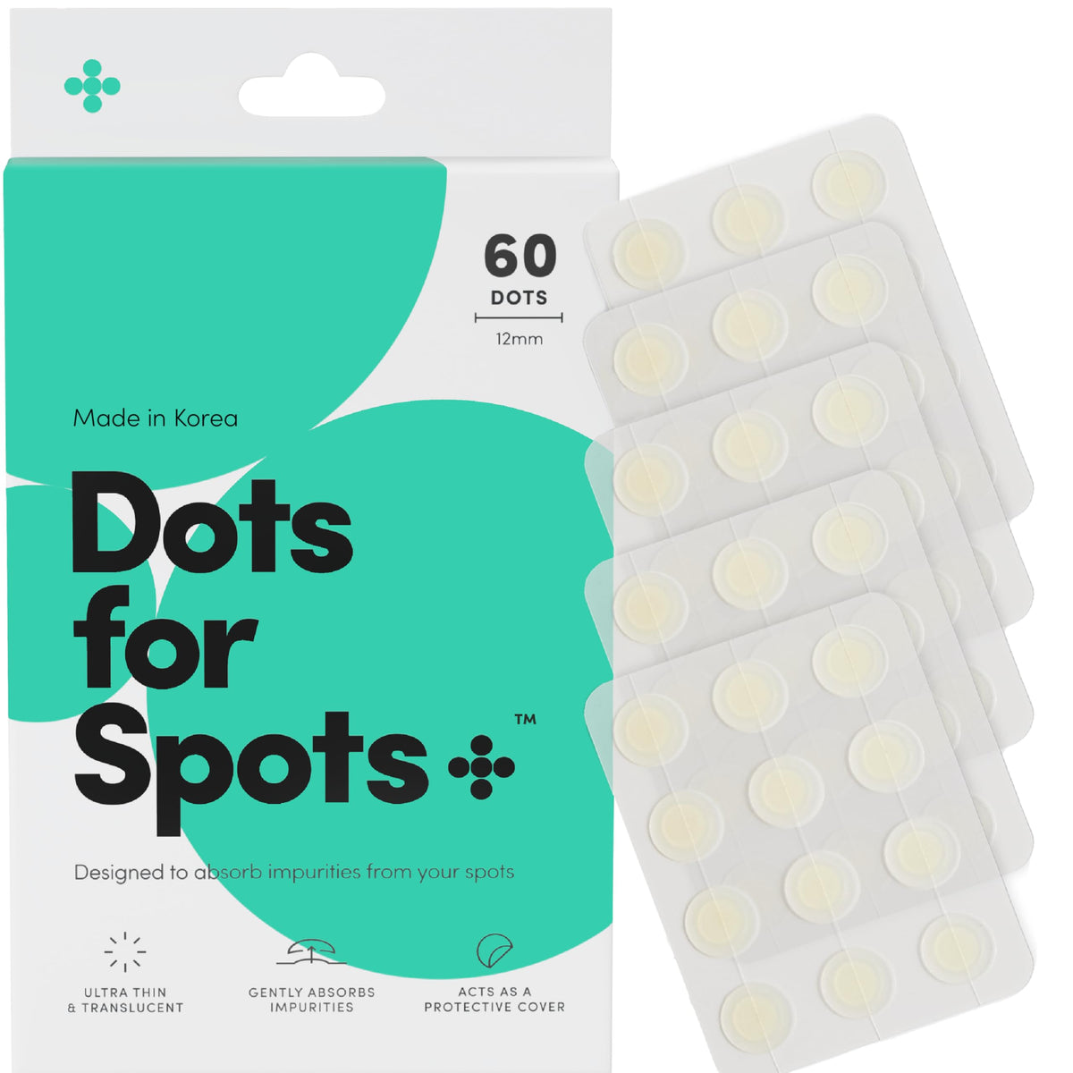 Dots for Spots front packaging showing product name and count and clear benefit