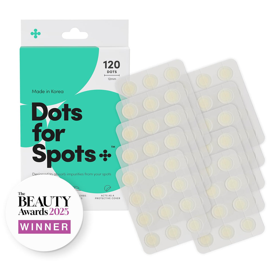 Dots for Spots front packaging showing 120-count and benefits