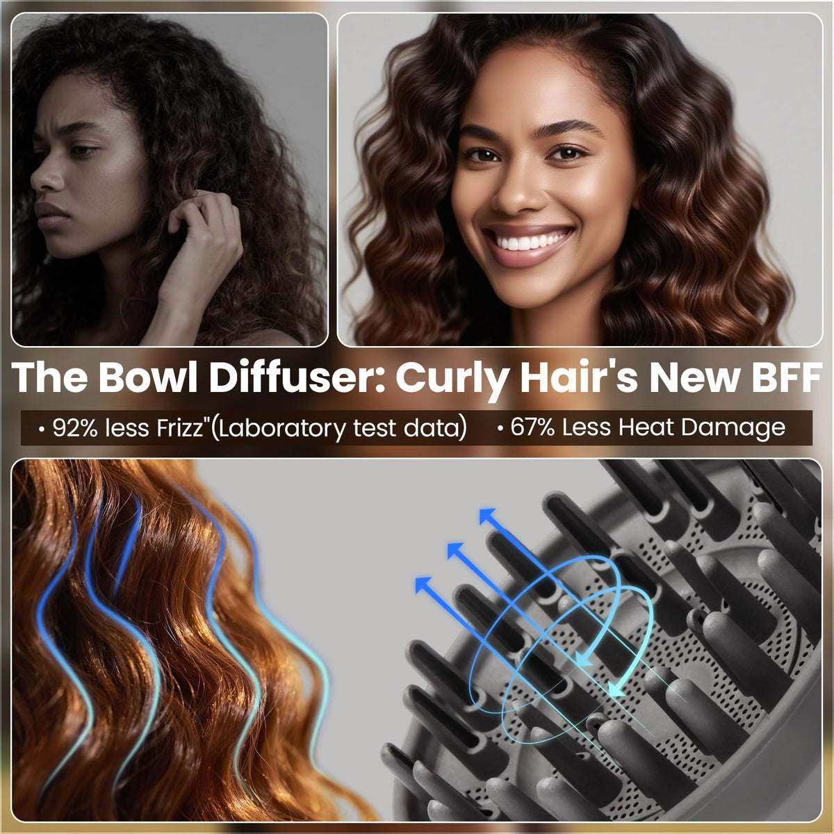 Dotspun diffuser close texture of heat-resistant nylon fiber for durability
