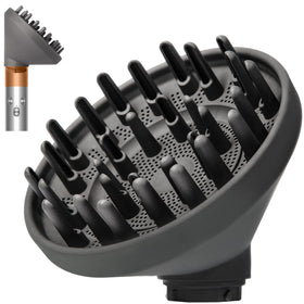Dotspun diffuser front view showing wide nozzle and airflow for faster drying