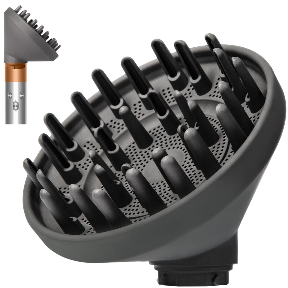 Dotspun diffuser front view showing wide nozzle and airflow for faster drying