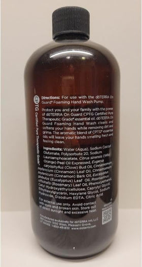doTERRA refill next to common items for scale, shows practical 16 oz volume