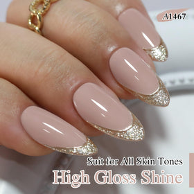 Double Rhythm polish curing under LED lamp for fast, durable results