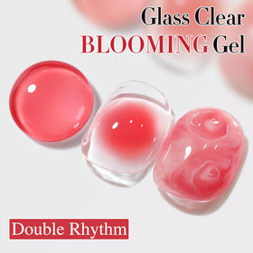 Double Rhythm bottle close-up highlighting clear blooming gel texture