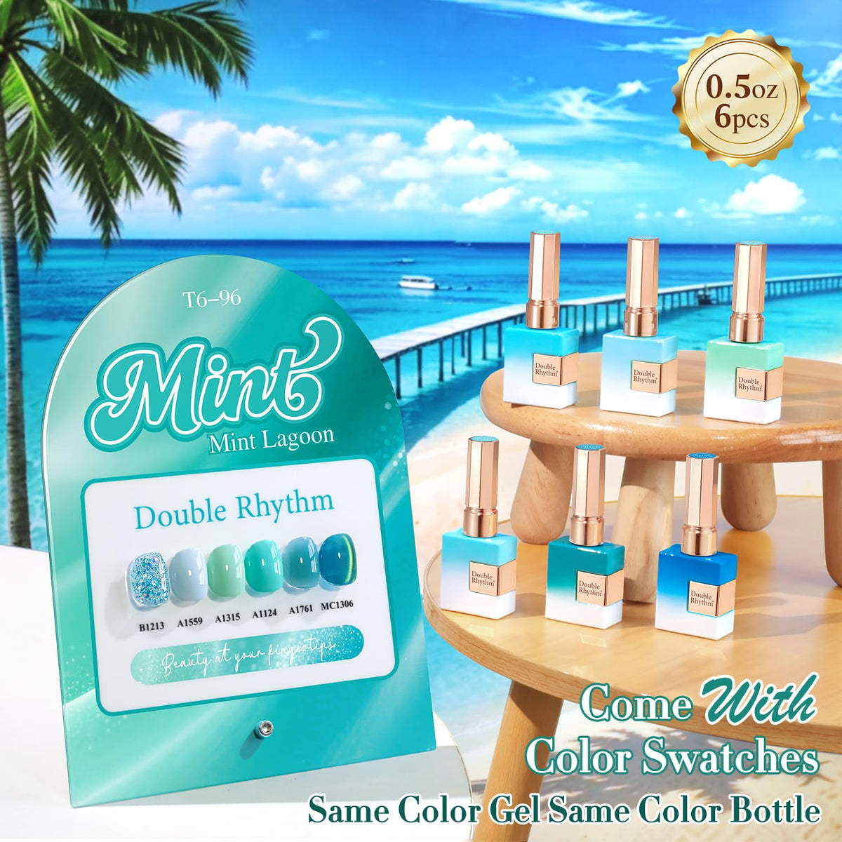 Double Rhythm bottle closeup label highlighting 15 ml size and safe low‑odor formulation