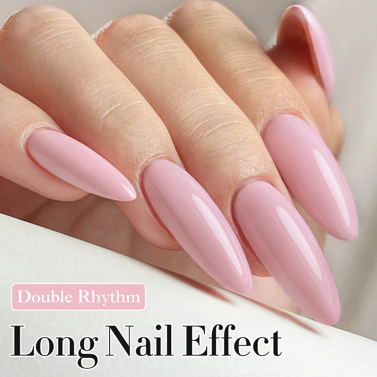 Double Rhythm brush closeup highlighting smooth application and even strokes