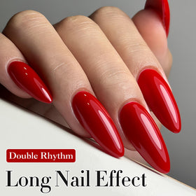Double Rhythm brush closeup brushing polish, smooth bristles for streak-free coverage