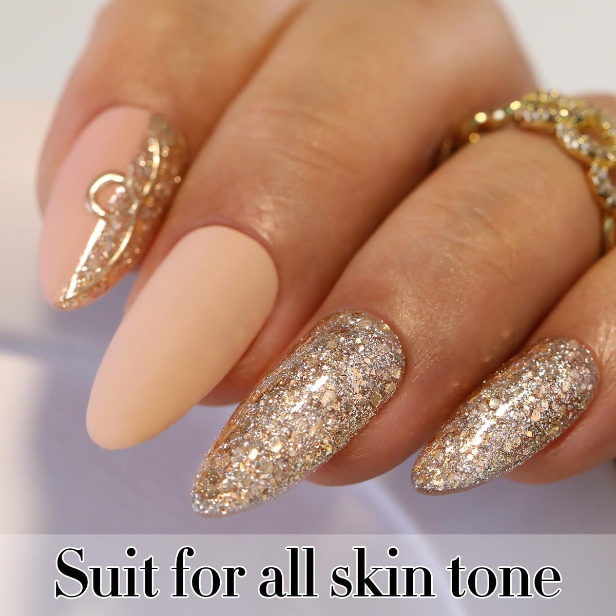 Double Rhythm brush stroke on nail demonstrating smooth even application