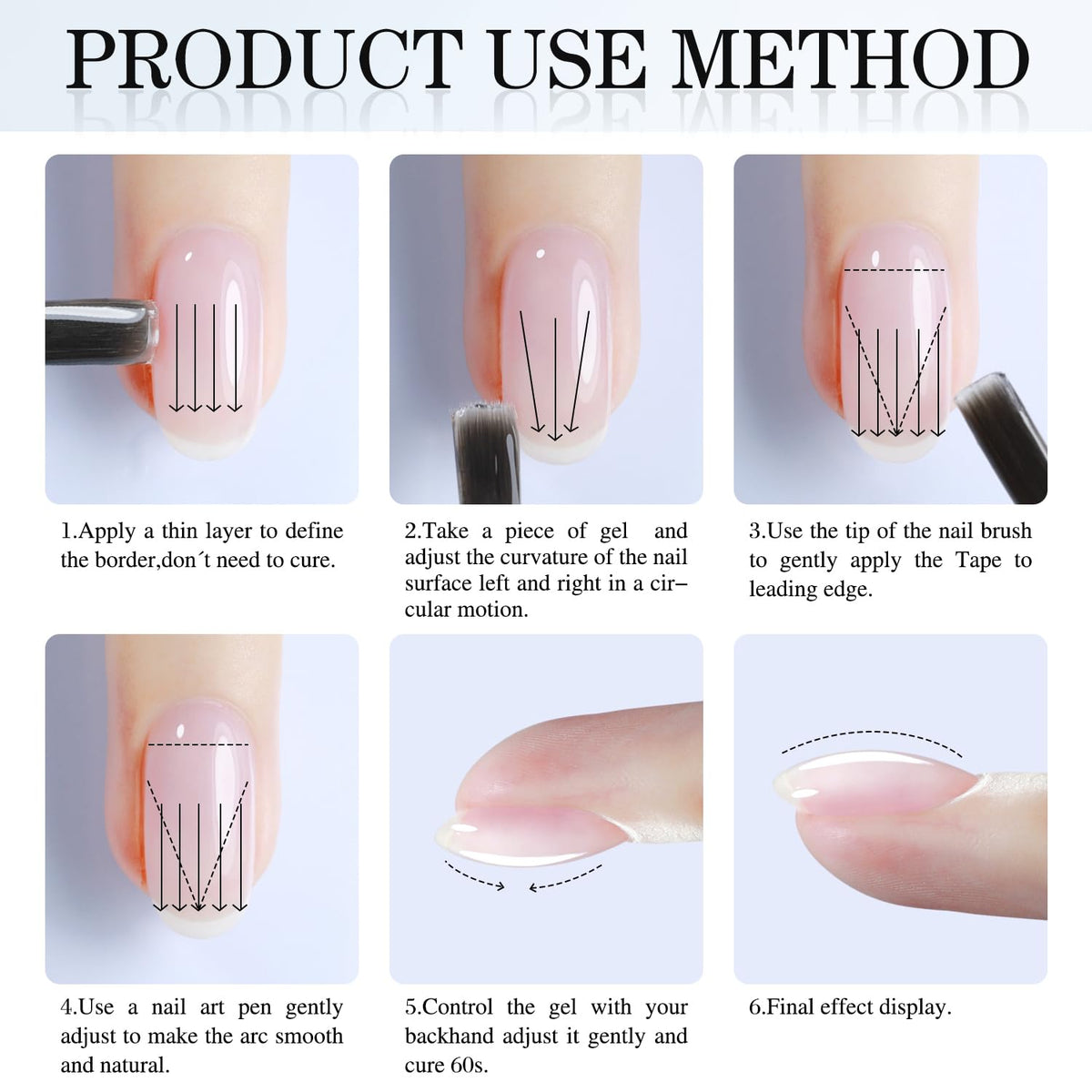 Double Rhythm before and after nail showing strengthened, extended, glossy result