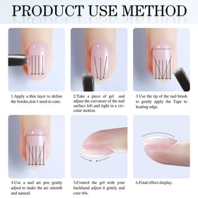 Double Rhythm before and after nail showing strengthened, extended, glossy result