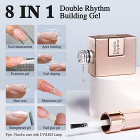 Double Rhythm brush applying gel showing smooth application and precise control